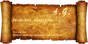 Andrási Gusztáv névjegykártya