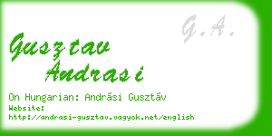 gusztav andrasi business card